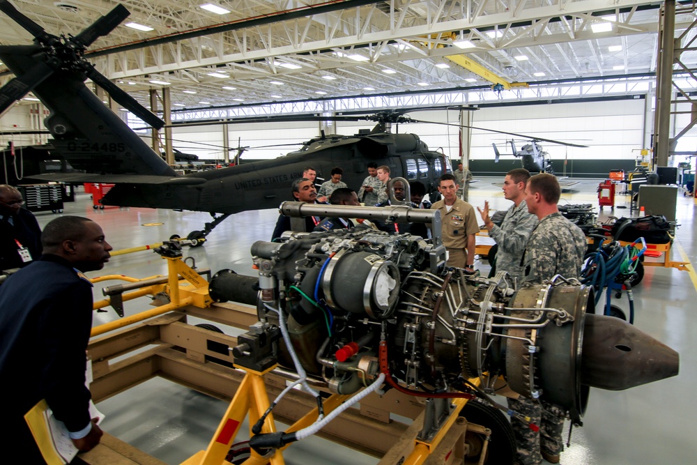 Republic of Angola officers visit Army Aviation Support Facility