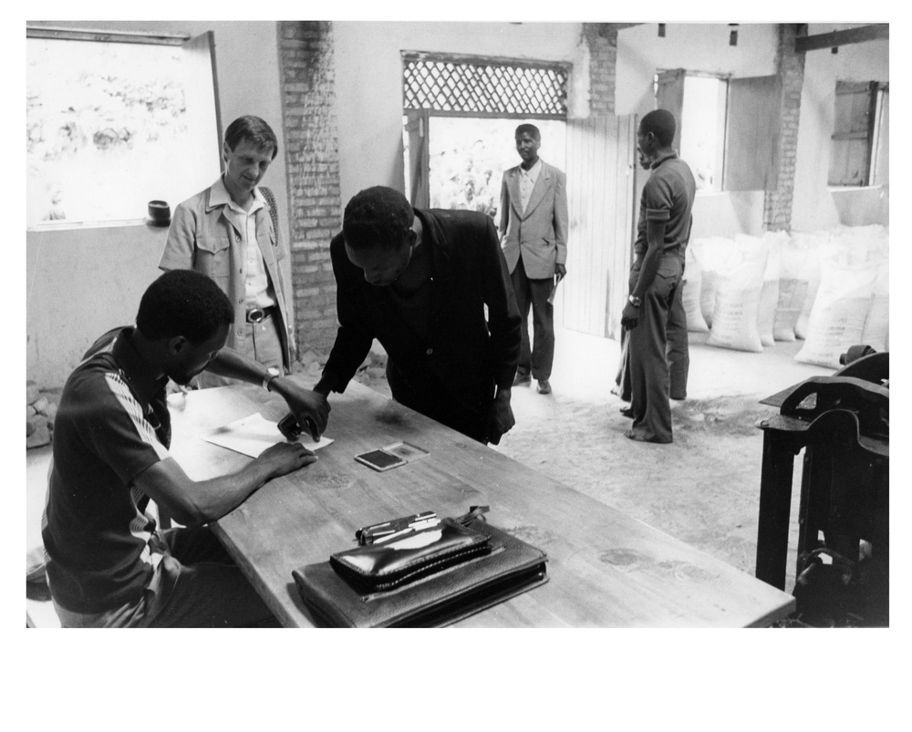 Illiterate Worker Signing for Food Payment with Fingerprint