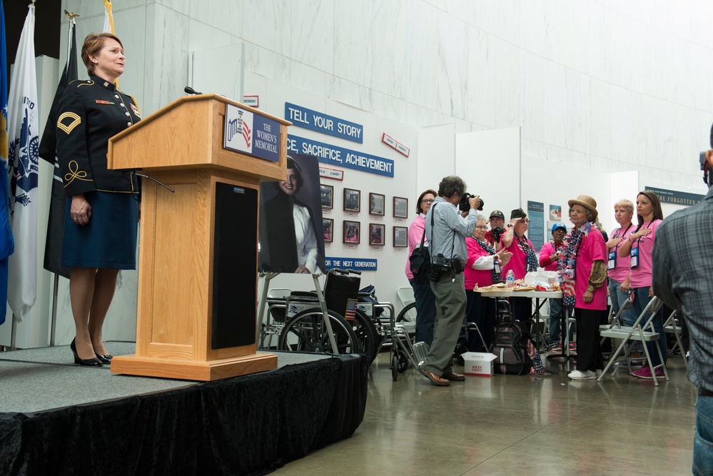 All-female veteran honor flight visits Arlington National Cemetery and Women in Military Service for America Memorial