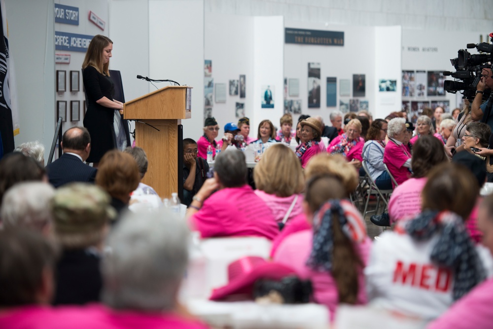 All-female veteran honor flight visits Arlington National Cemetery and Women in Military Service for America Memorial