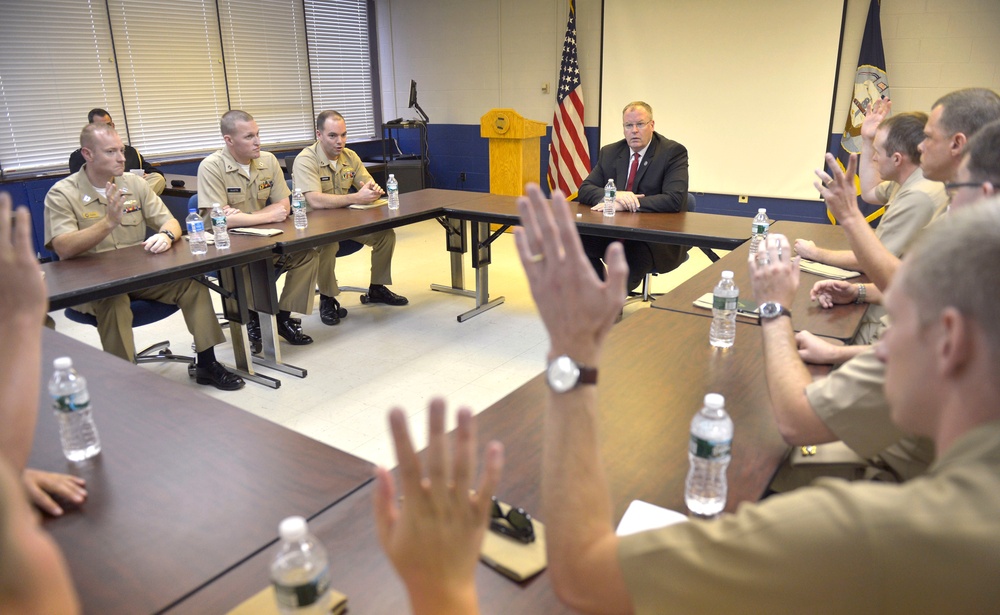 Deputy Secretary of Defense Bob Work visits Groton Sub Base