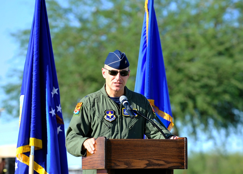 Brig. Gen. Scott Pleus speaks at POW/MIA Ceremony