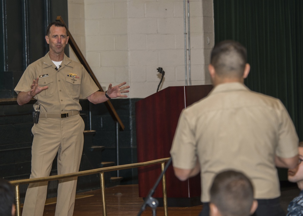 All-hands call at Naval Station Norfolk