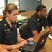 US Naval Academy midshipman attends class