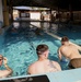 U.S. Marines swim aboard Camp Lemonnier