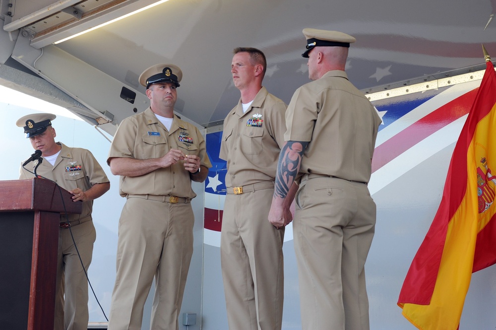 Chief petty officer pinning ceremony at Naval Station Rota, Spain