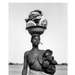 Woman with Child Carrying Cookware on Head