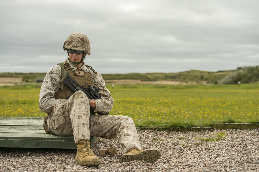 US Marine Corps Shooting Team competes in Royal Marines Operational Shooting Competition