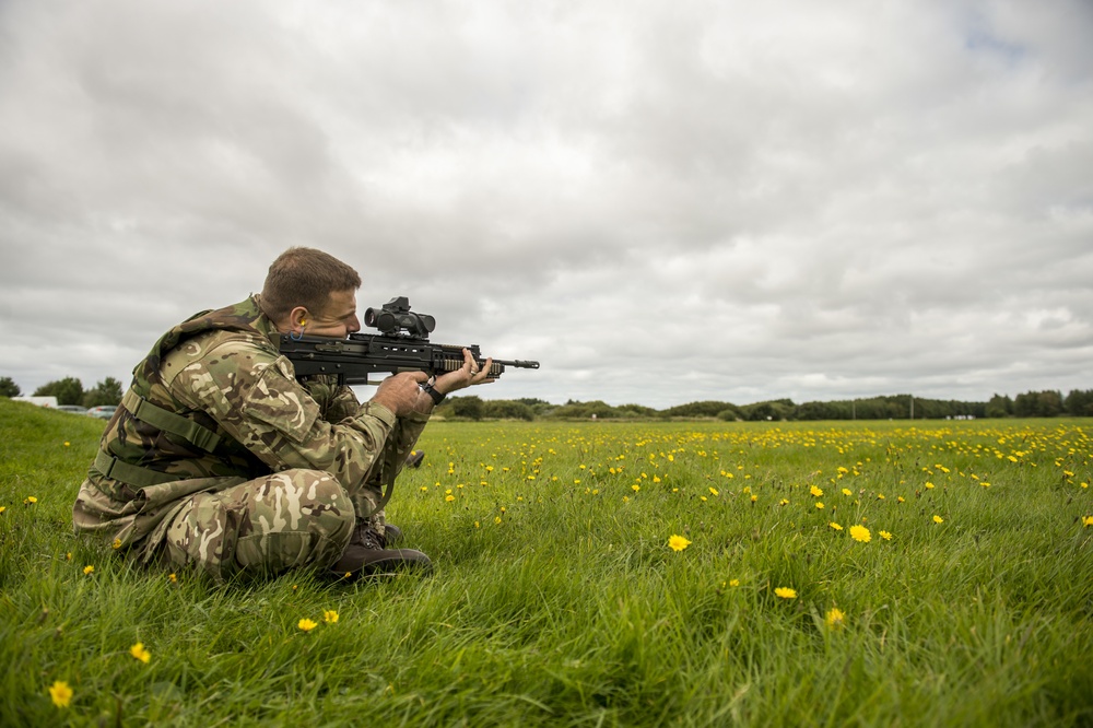 The US Marine Corps Shooting Team competes in Royal Marines Operational Shooting Competition