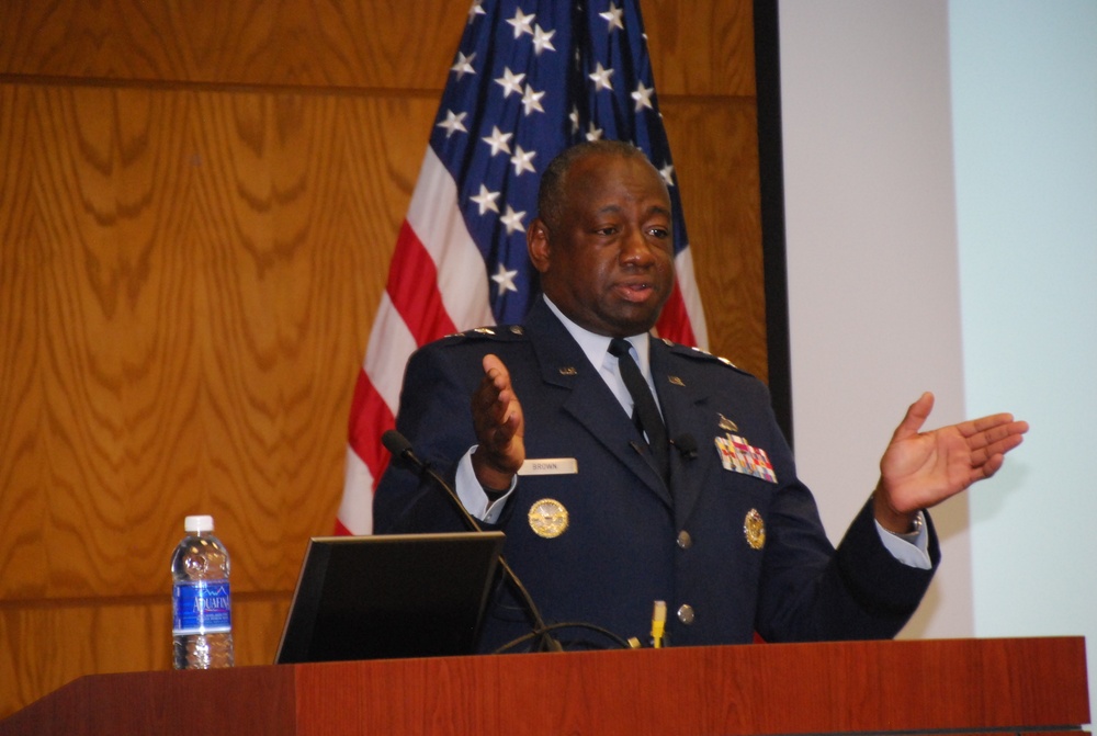 Air Force Maj. Gen. Brown speaks at DFAS Annual Business Meeting