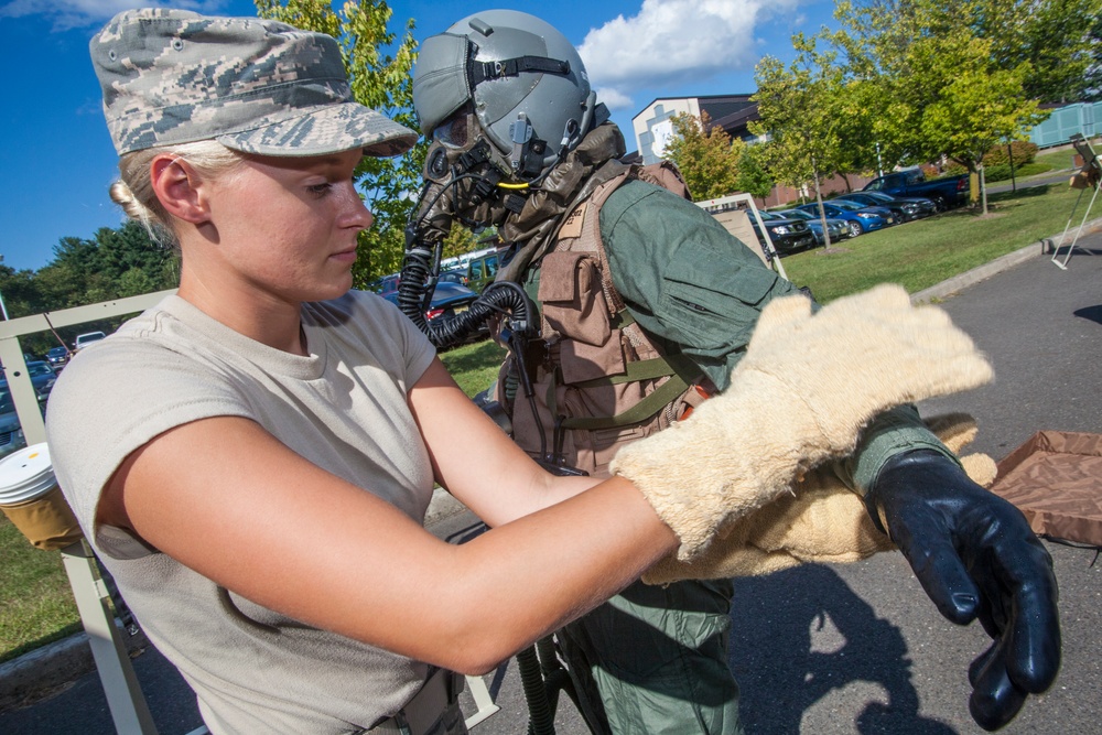 Airmen train in Aircrew Contamination Control Area
