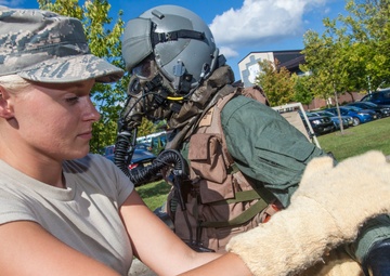 Airmen train in Aircrew Contamination Control Area
