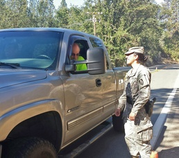 California National Guard military police unit activates for fire mission