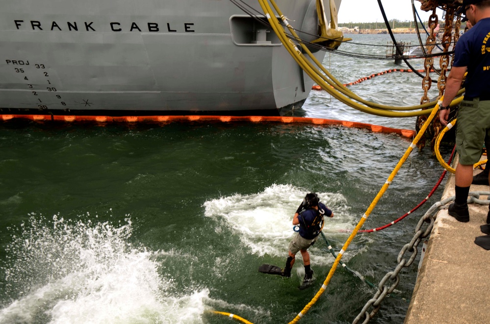 USS Frank Cable action