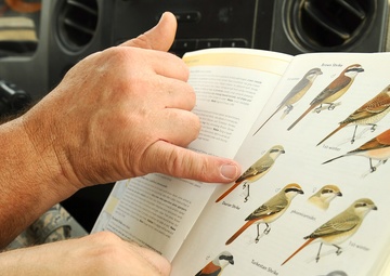 Bird guides, binoulars and ballistics keep the birds at bay