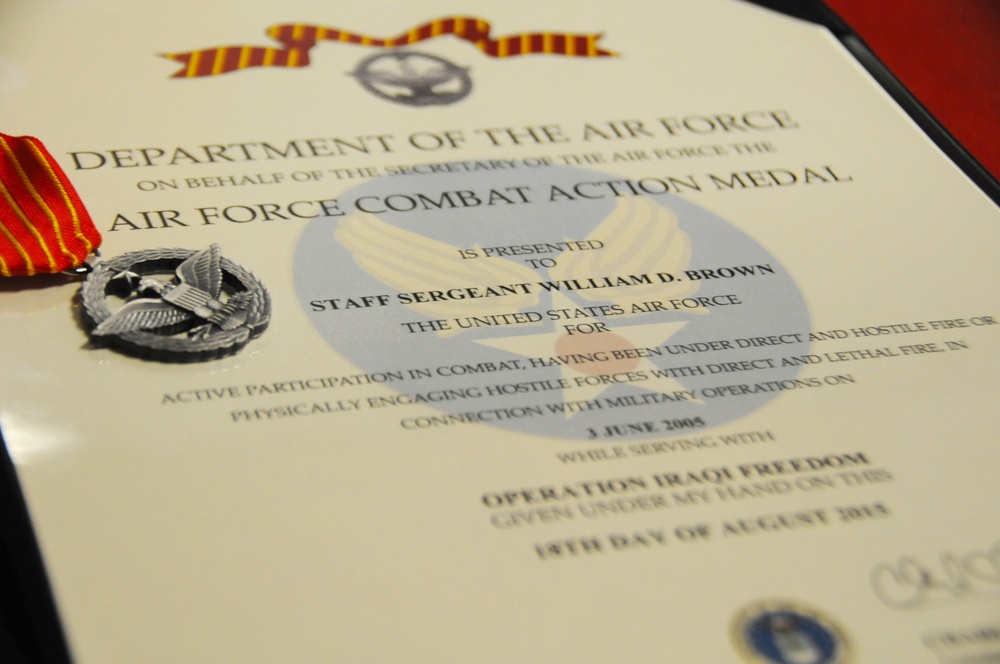 Dvids News 188ths Brown Receives Air Force Combat Action Medal