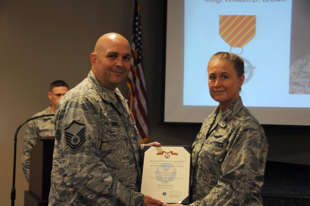 188th’s Brown receives Air Force Combat Action Medal