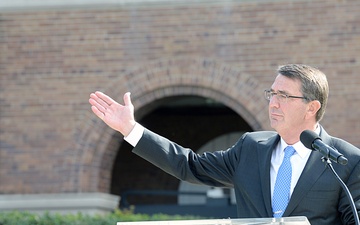 Secretary of defense participates in the Marine Corps commandant passage of command ceremony