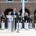 Secretary of defense participates in the Marine Corps commandant passage of command ceremony