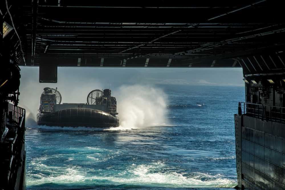 Loading a Landing Craft Air Cushion