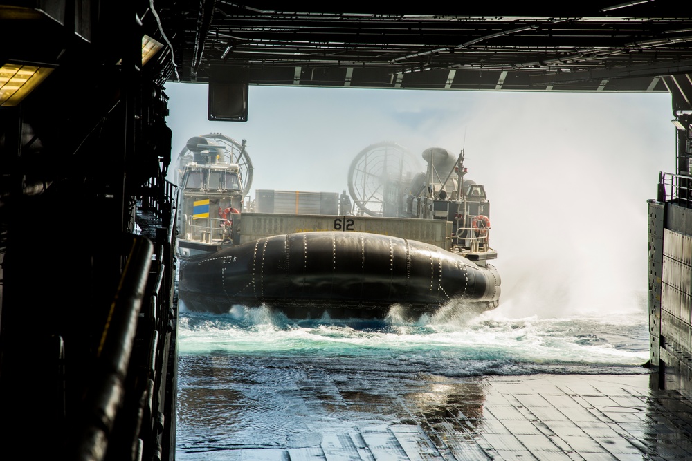 Loading a Landing Craft Air Cushion