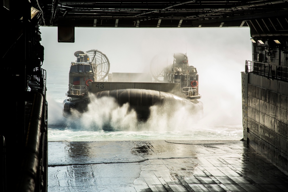 Loading a Landing Craft Air Cushion