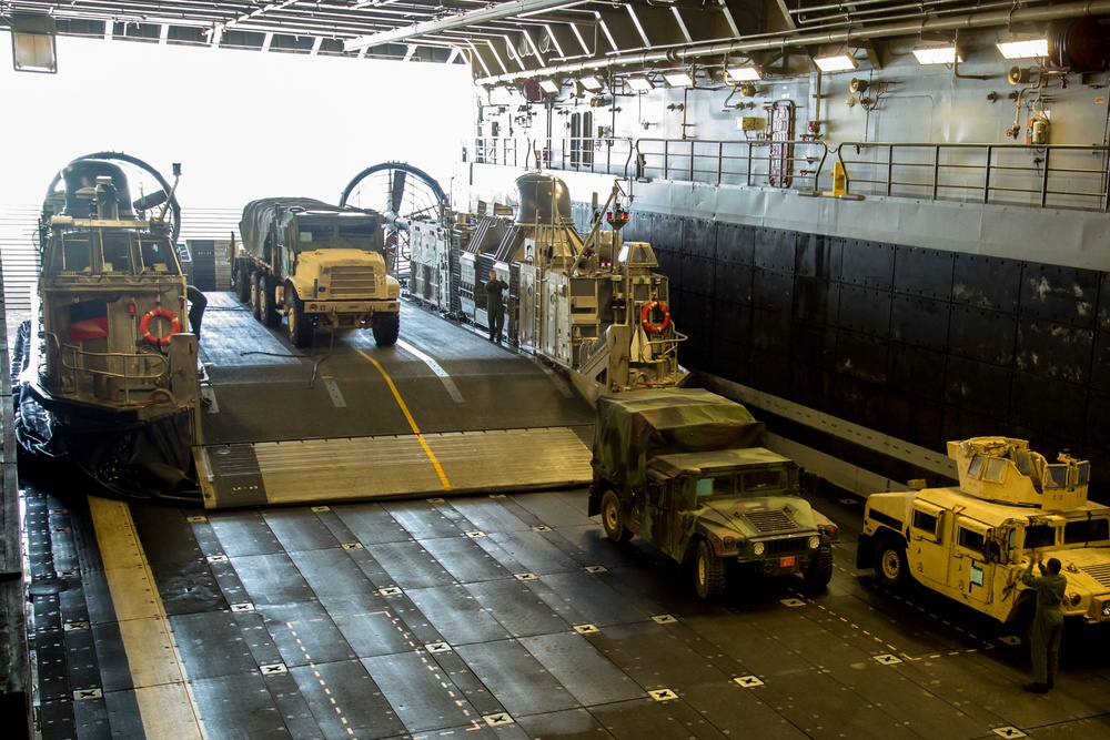 Loading a Landing Craft Air Cushion