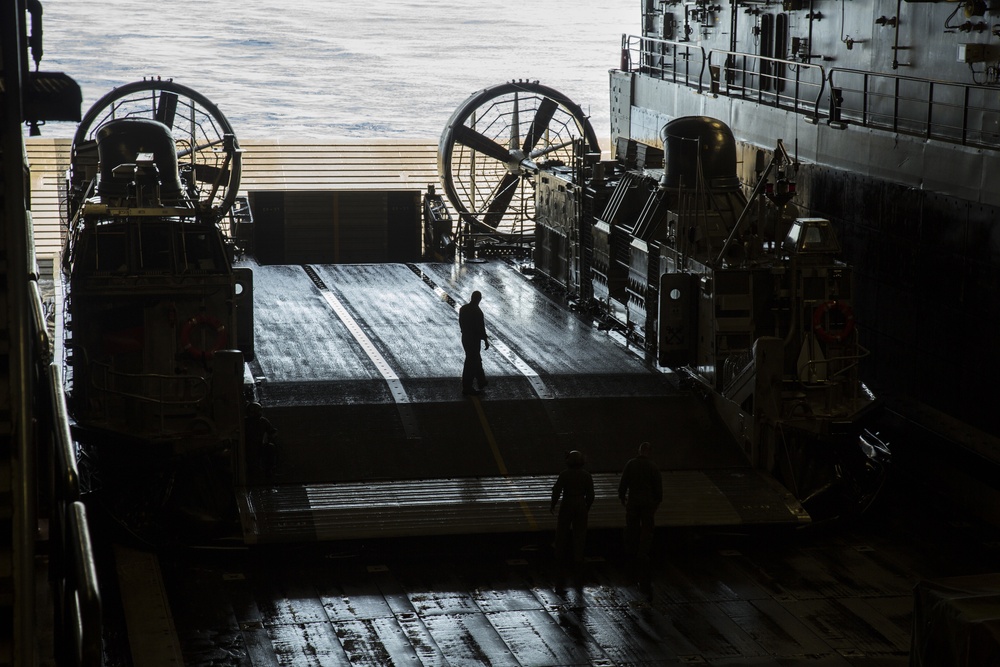 Loading a Landing Craft Air Cushion