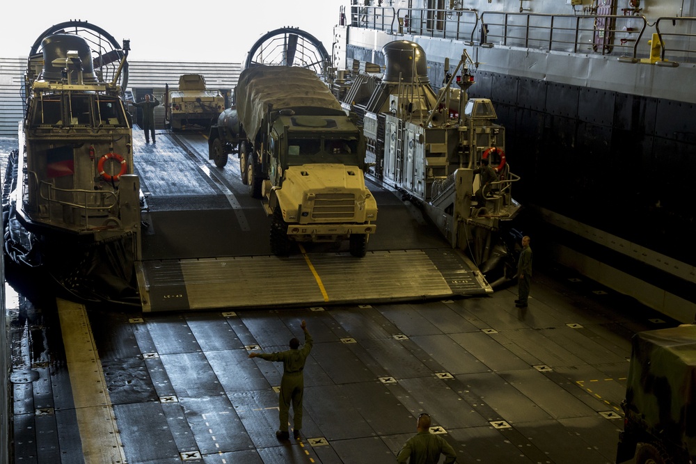 Loading a Landing Craft Air Cushion
