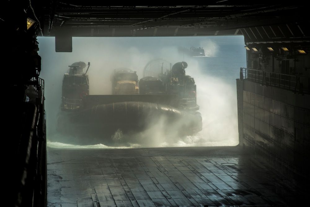 Loading a Landing Craft Air Cushion