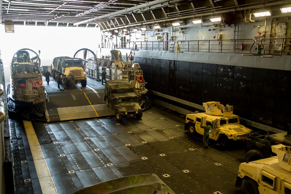 Loading a Landing Craft Air Cushion
