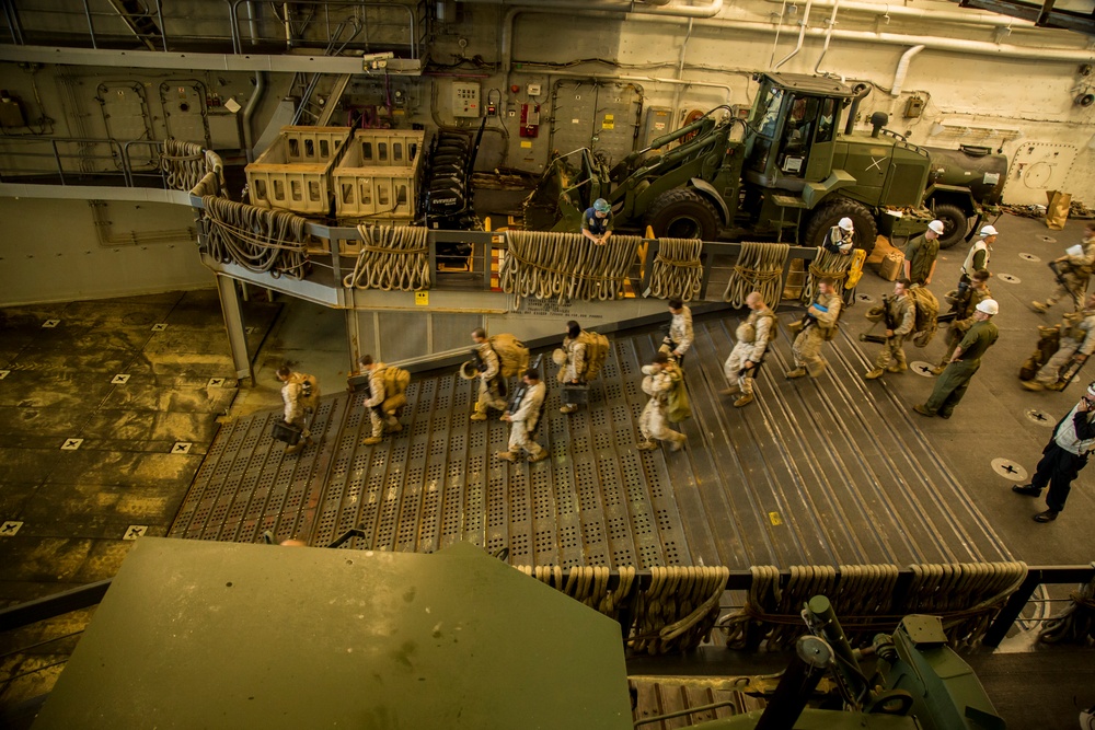 Loading a Landing Craft Air Cushion