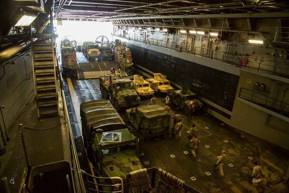 Loading a Landing Craft Air Cushion