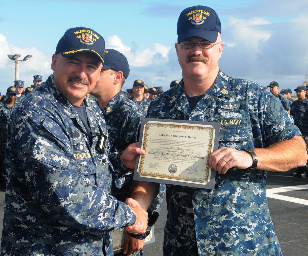 USS Emory S. Land operations