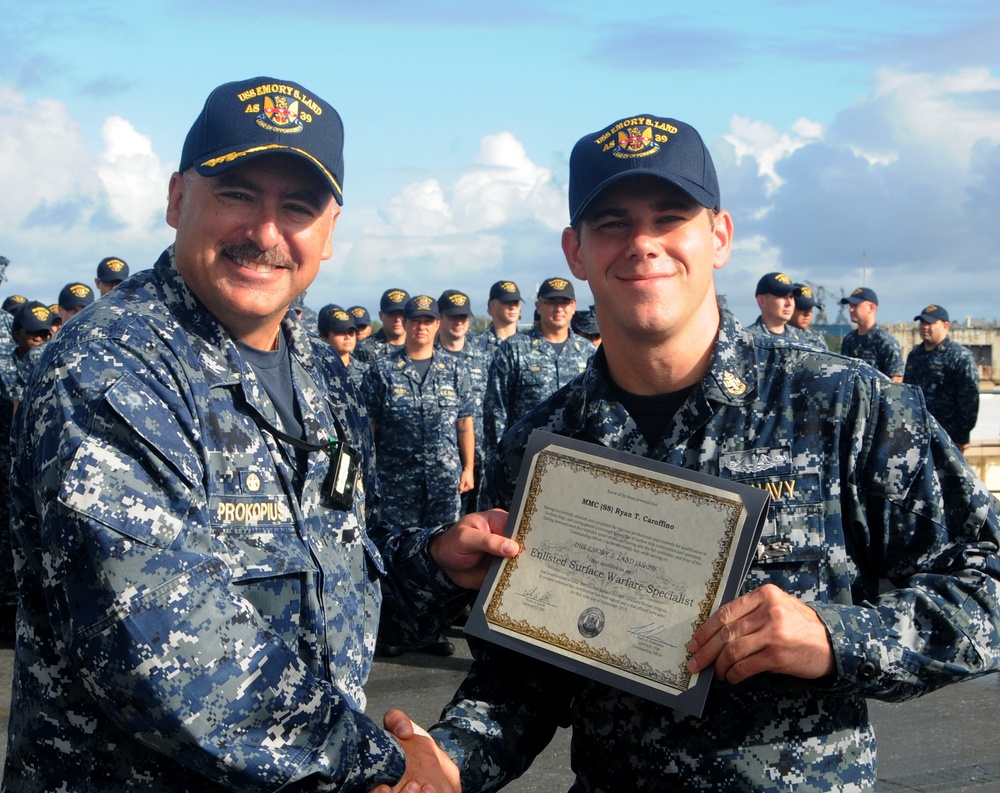 USS Emory S. Land operations