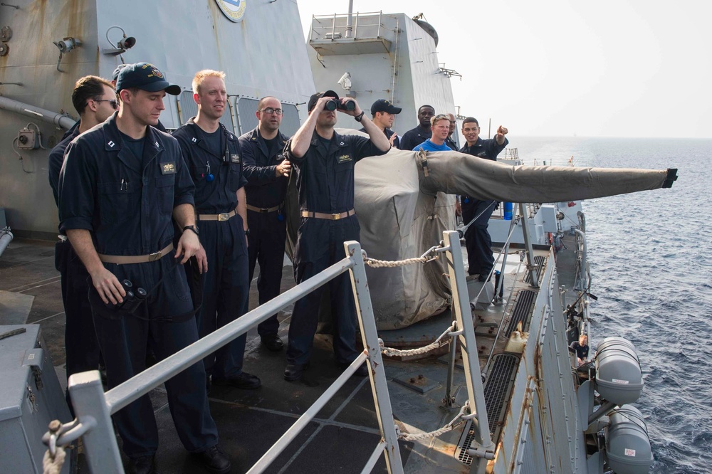 USS Farragut lookout training