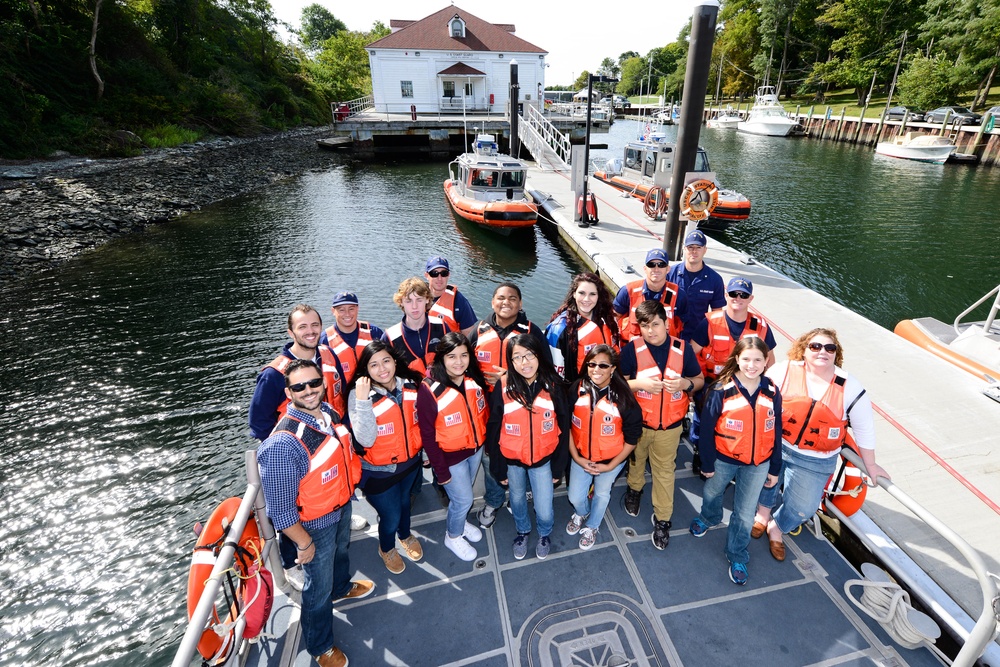 Local school tours Coast Guard Station Castle Hill in Newport, R.I.