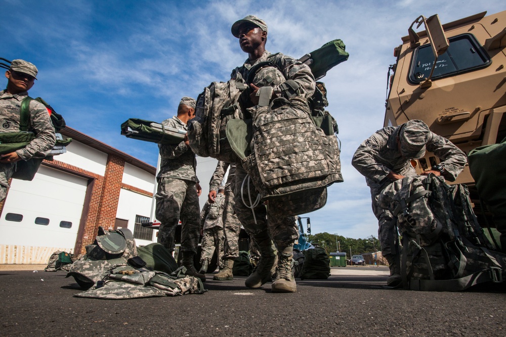 Task Force arrives at Woodbury Armory