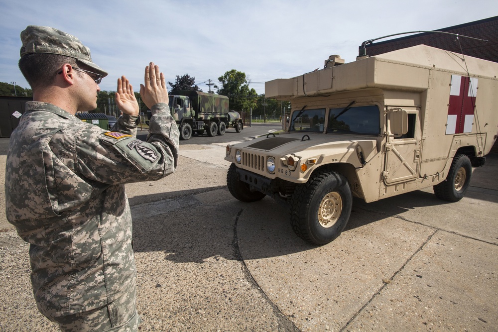 Task Force arrives at Woodbury Armory