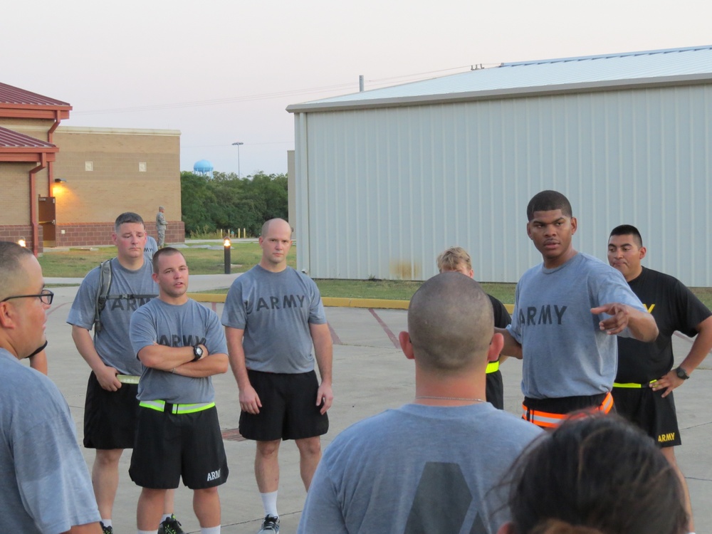 364th ESC Soliders get fit and ready for re-enlistment