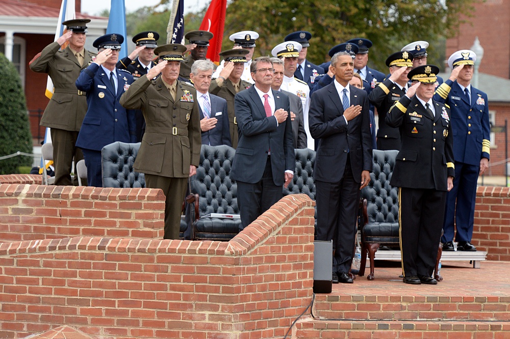 POTUS, SD and CJCS renders honors