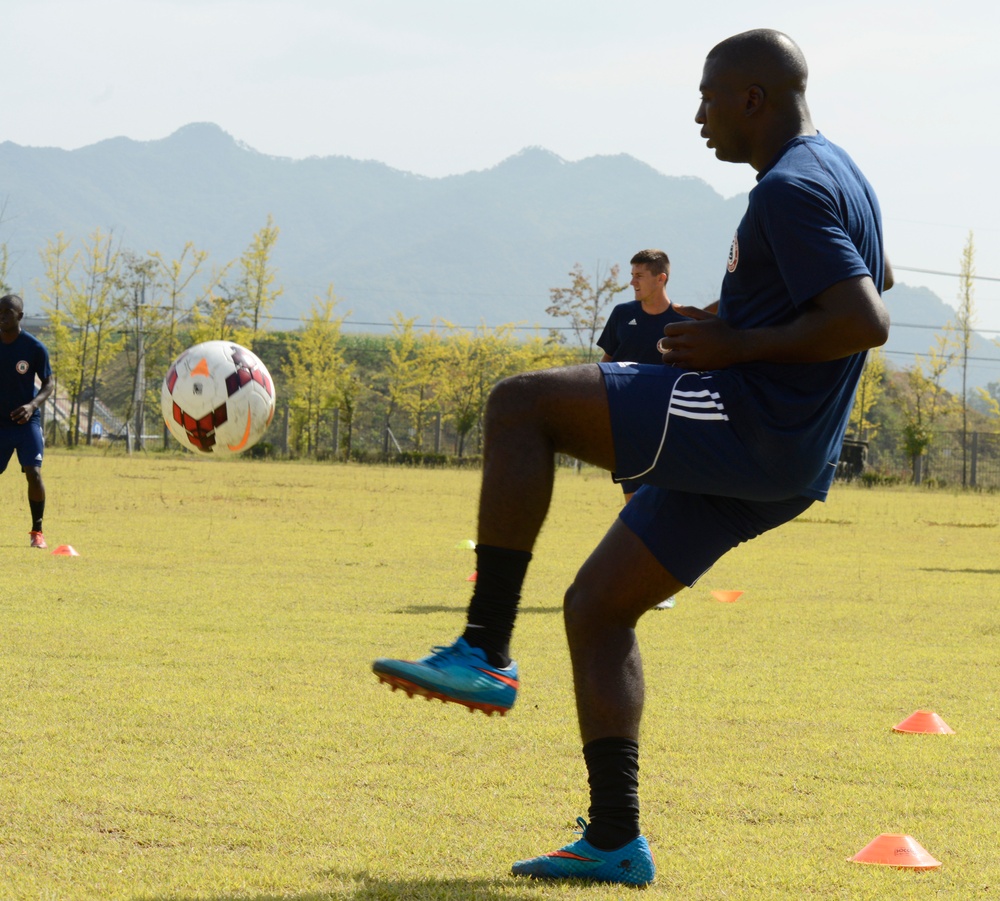 Armed Forces soccer training