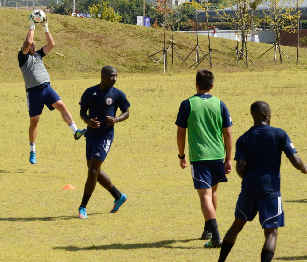 US Armed Forces soccer training in Korea