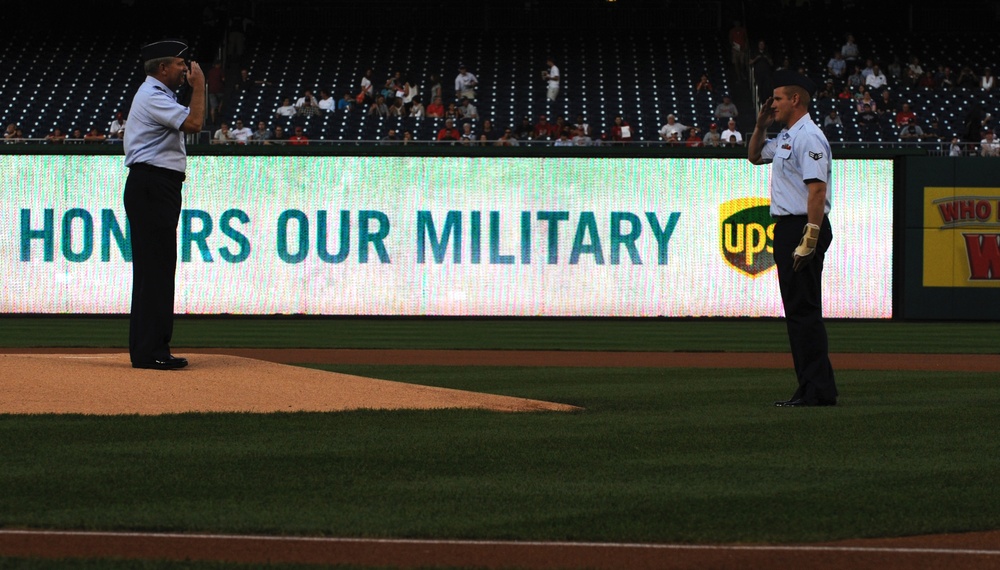 AF celebrates birthday at baseball game