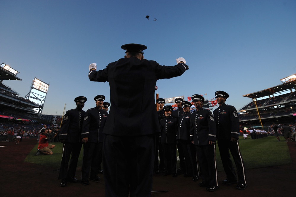 AF celebrates birthday at baseball game