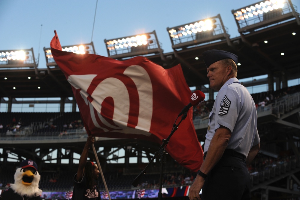 AF celebrates birthday at baseball game