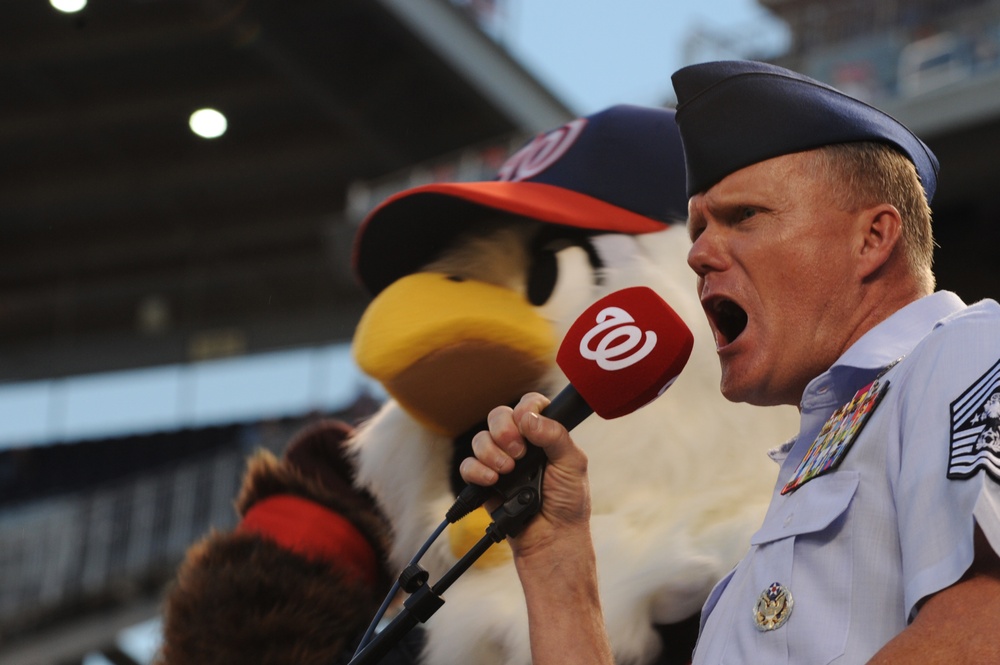 AF celebrates birthday at baseball game