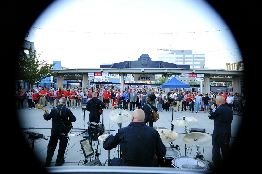 AF celebrates birthday at baseball game