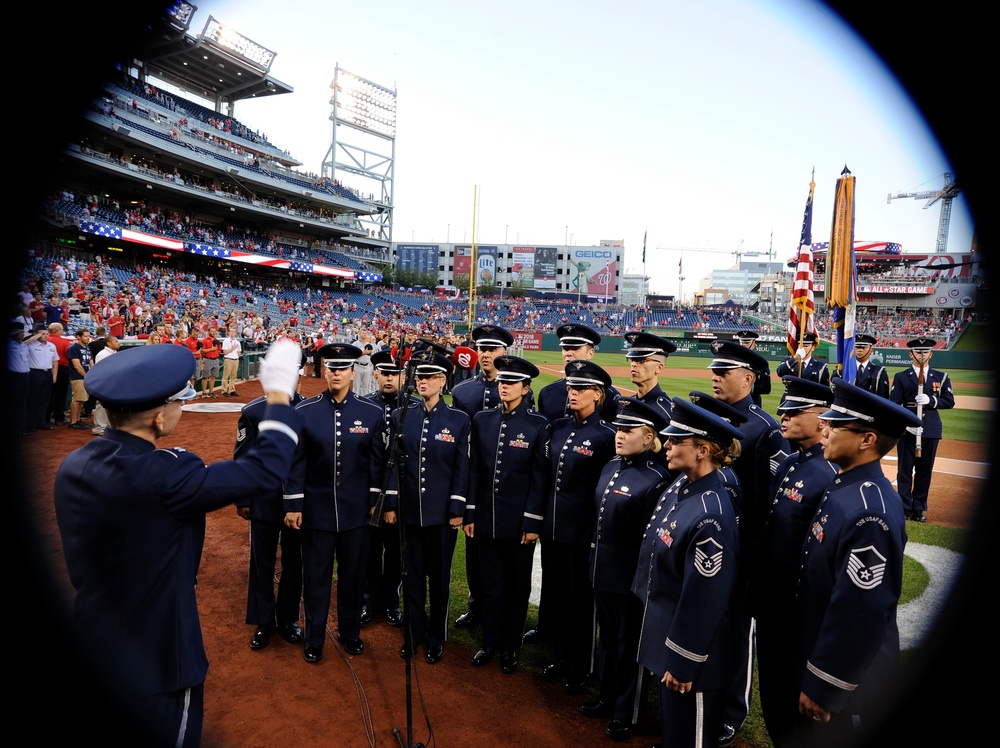 AF celebrates birthday at baseball game