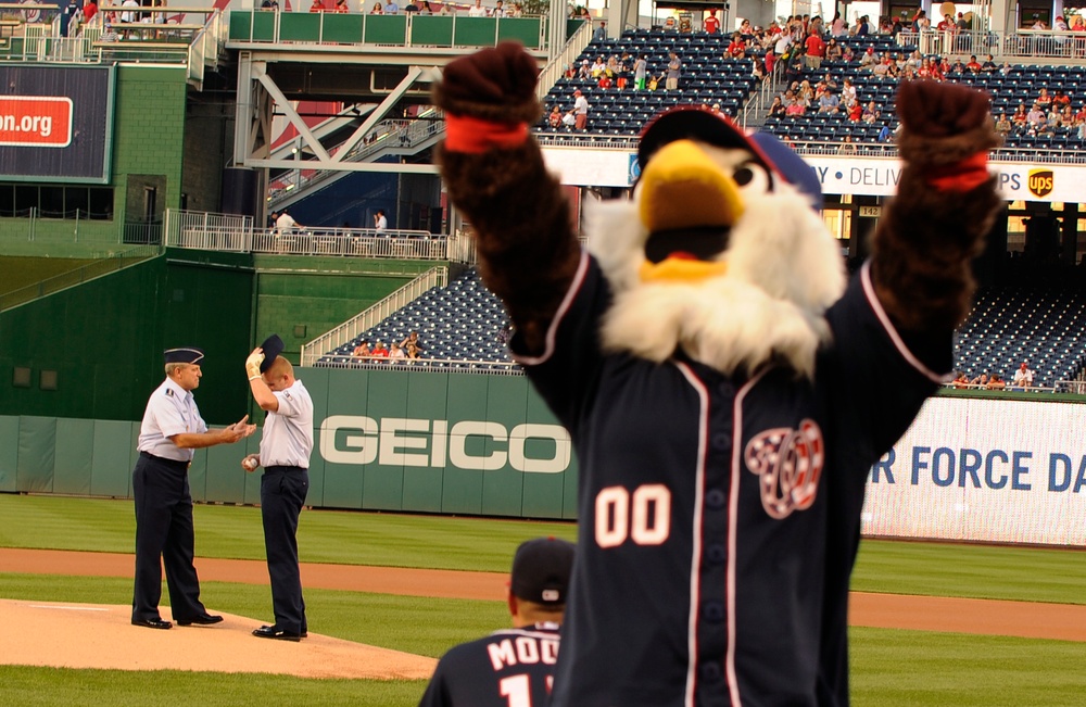 AF celebrates birthday at baseball game